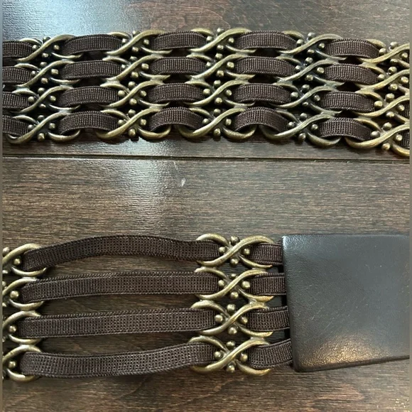 Suzi Roher Vintage Style Copper and Brown Leather Belt with  display picture 1